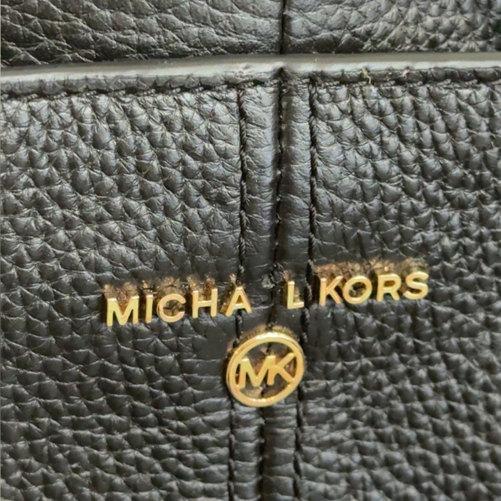 MICHAEL KORS Handbag Lenox Large Leather Black Tote NEW AUTHENTIC -MINOR DEFECT - Picture 10 of 11